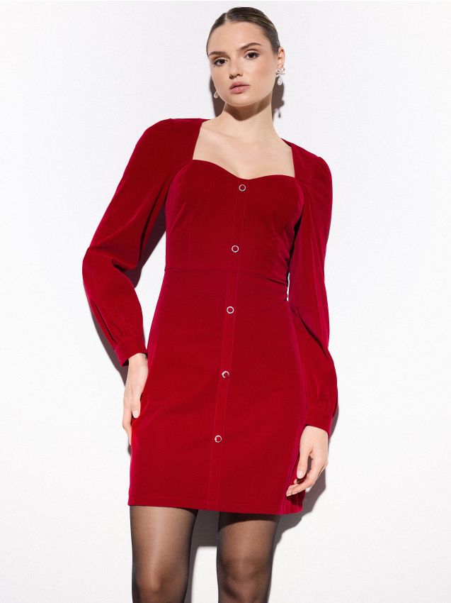 Rochie mini din catifea