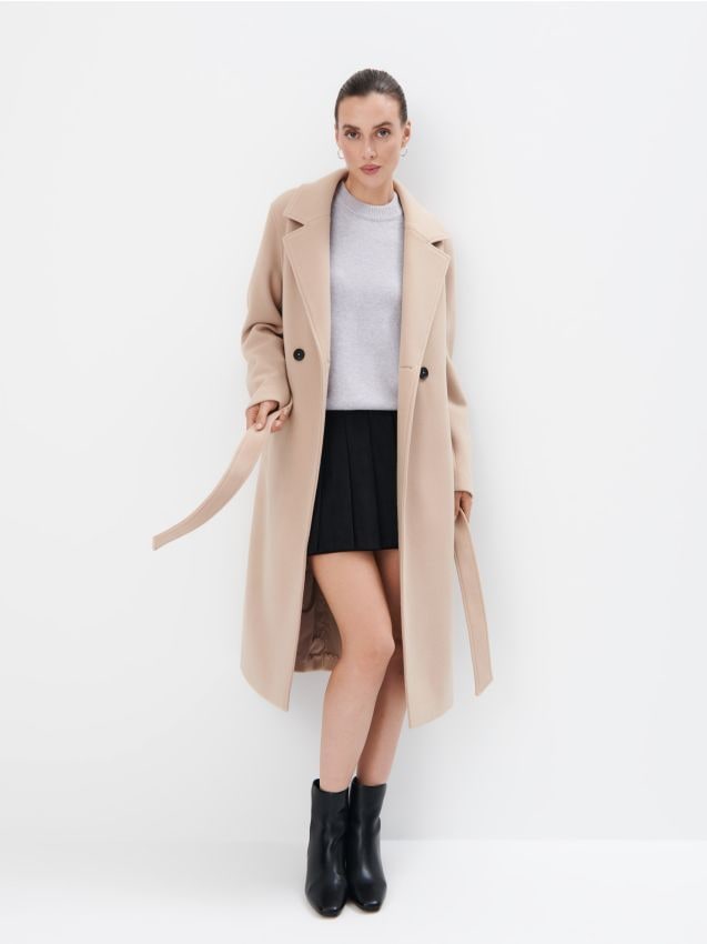 Mohito - Палто с двойно закопчаване - бежово