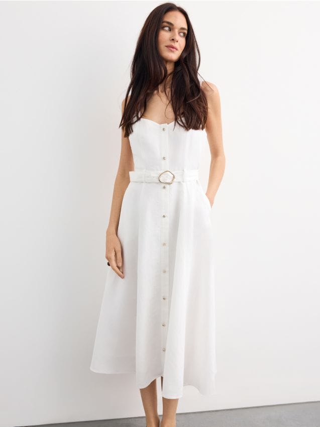 Rochie midi cu curea