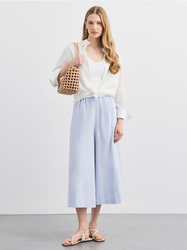 Culotte hlače - modra