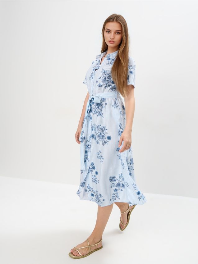 Rochie midi tip cămașă