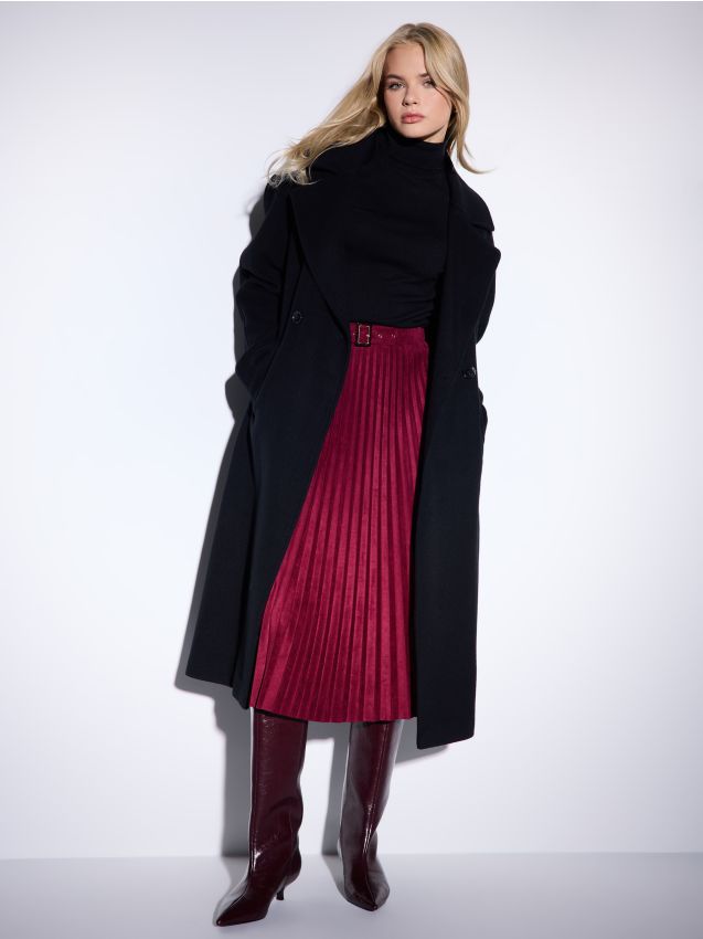 Fustă midi plisată