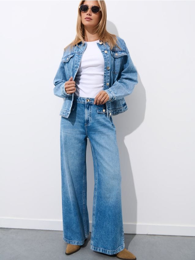 Blugi wide leg