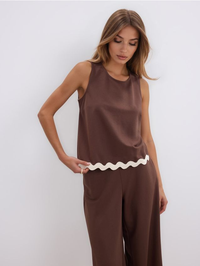 Mohito - Топ с широки презрамки - кафяво