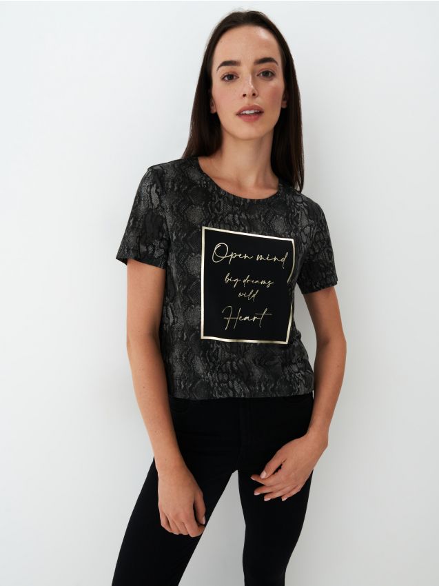 Schwarz S Rabatt 99 % DAMEN Hemden & T-Shirts Elegant Dunnes Stores T-Shirt 