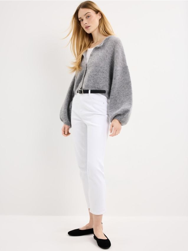 Mohito - Дънки mom slim - бяло