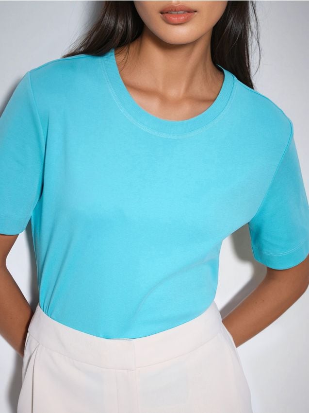 Tricou alb din bumbac