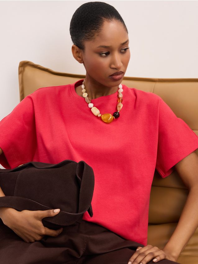 Mohito - Памучна тениска - червен