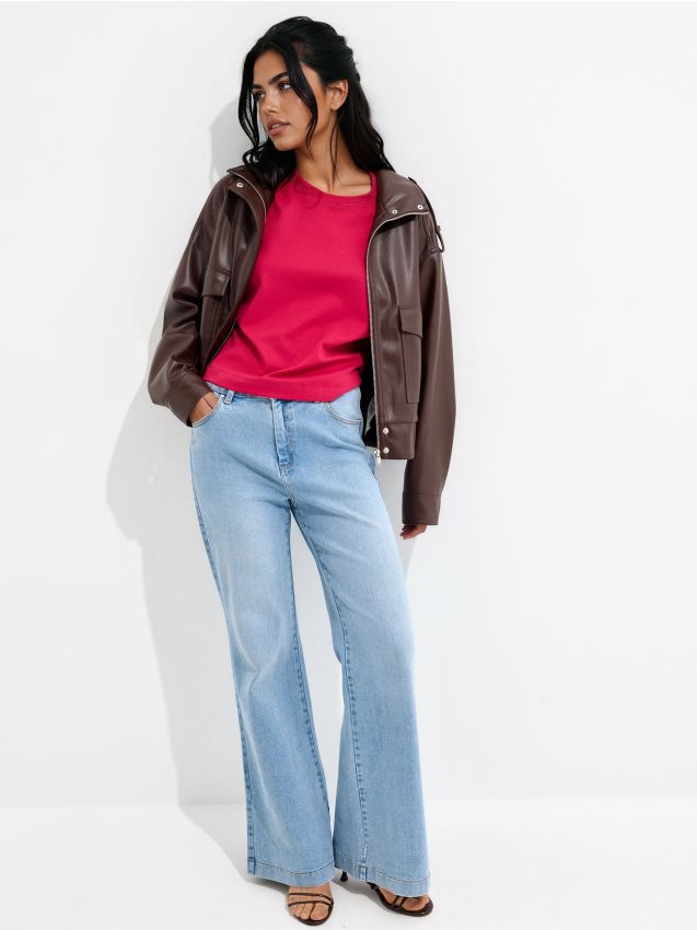 Mohito - Памучна тениска - фуксия