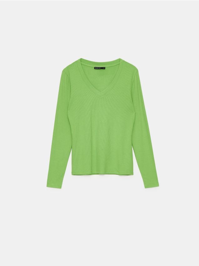 Mohito - Prugasta bluza - zelena