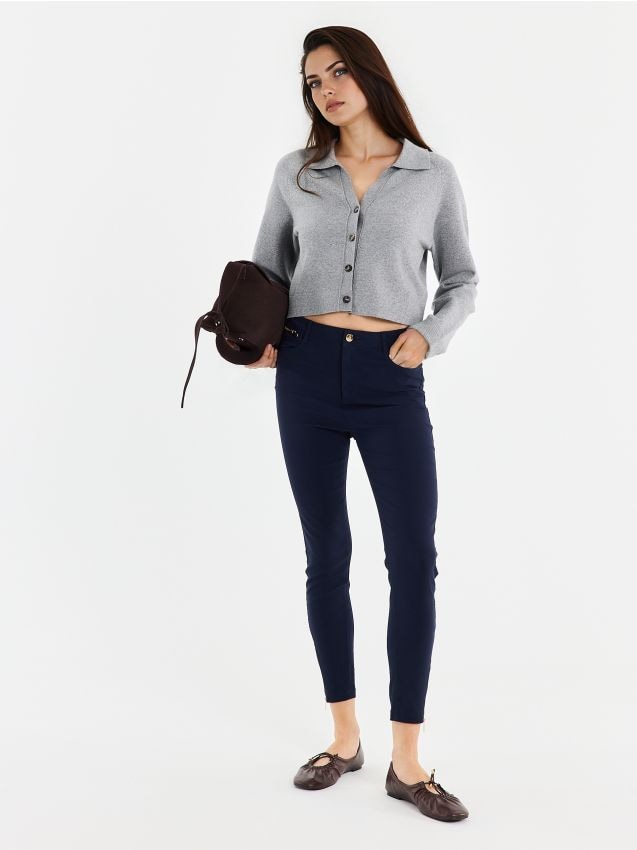 Kavbojke skinny PETITE - mornarsko modra