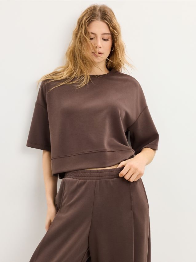 Mohito - Тениска - тъмно кафяво