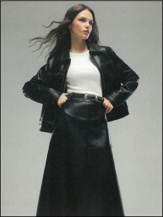 Kurtka ramoneska z dżetami Kolor czarny - MOHITO - 733EX-99X