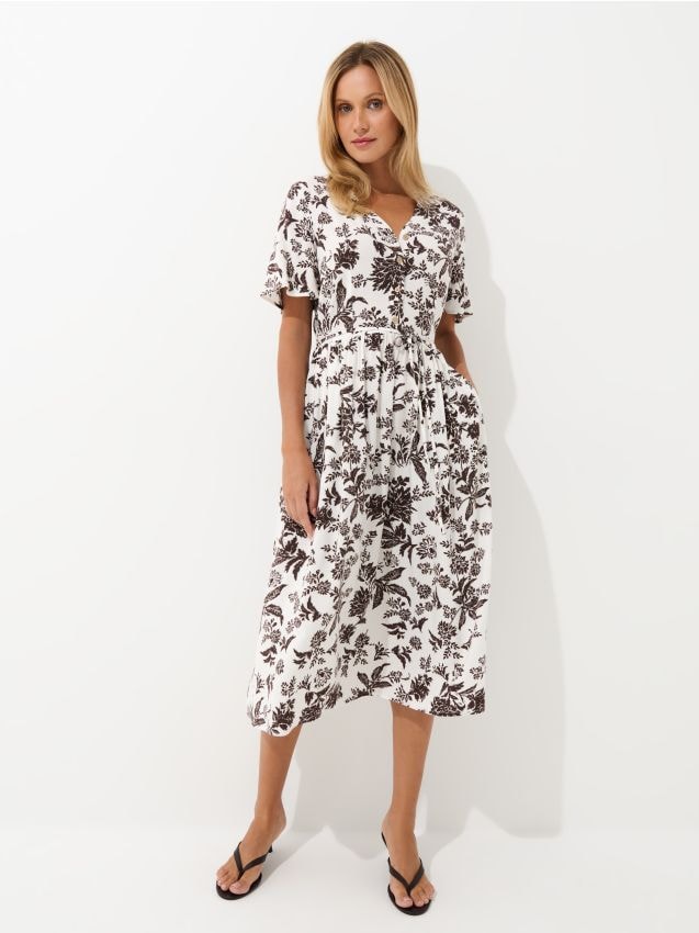 Rochie midi tip cămașă