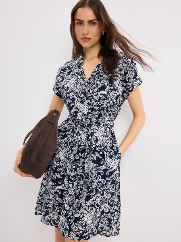 Rochie mini tip cămașă