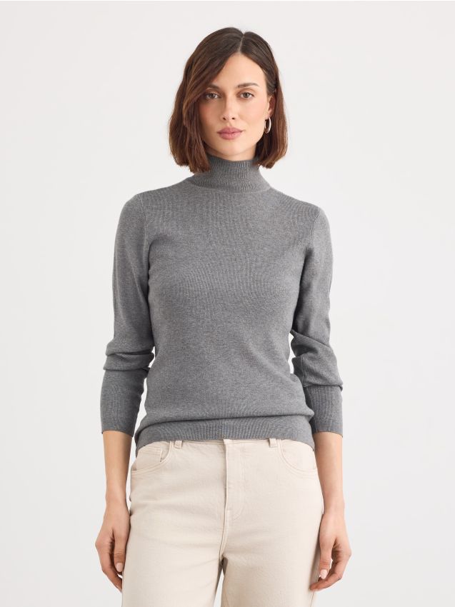 Pulover cu guler polo