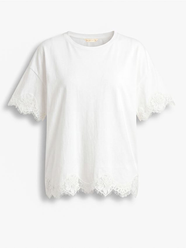 Mohito - Bluse mit Spitze - Pink