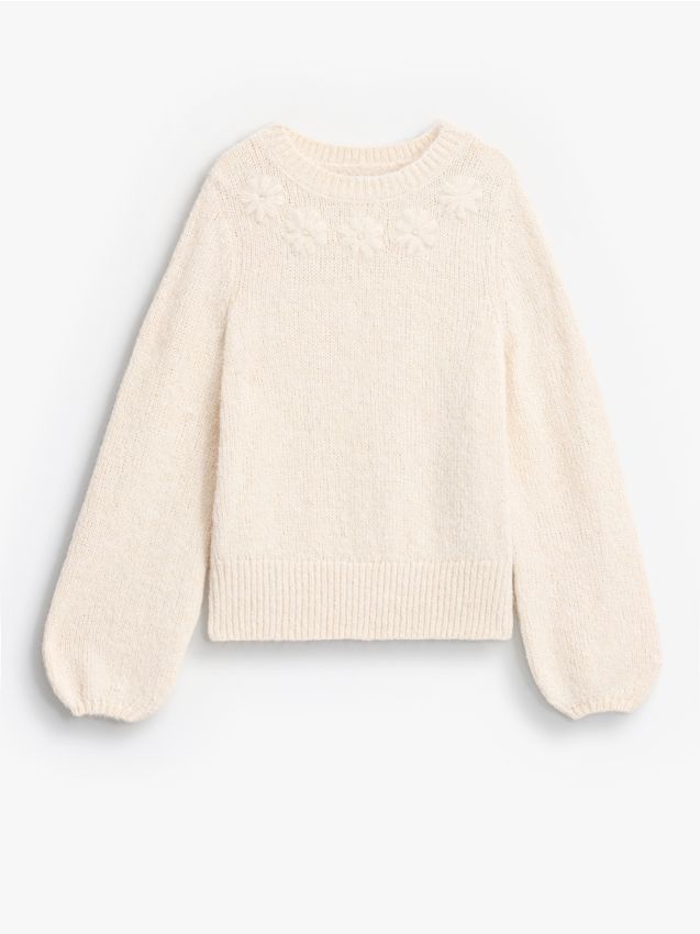 Pulover cu broderie decorativă