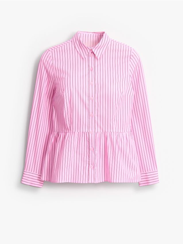 Mohito - Gestreifte Hemdbluse - Pink