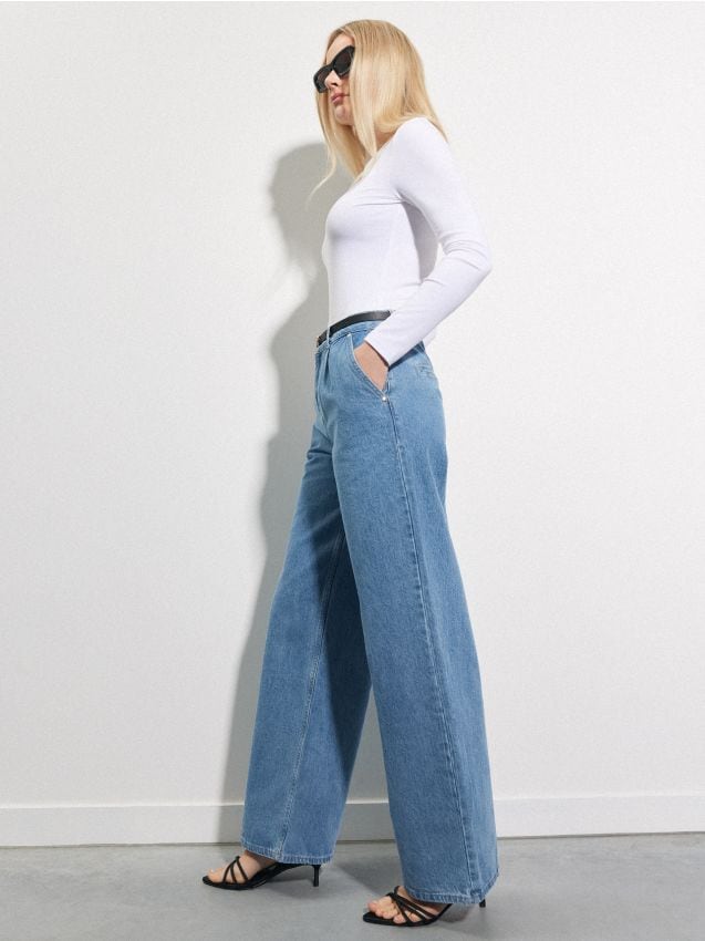 Blugi wide leg