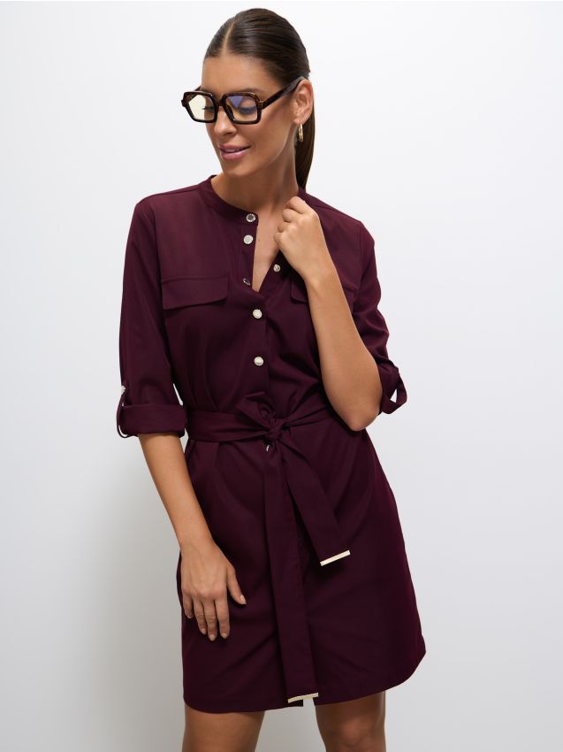 Rochie mini tip cămașă