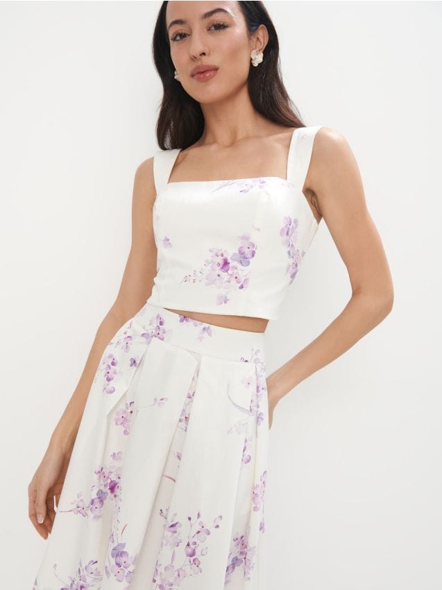 Top cu imprimeu floral