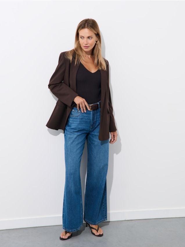 Blugi wide leg