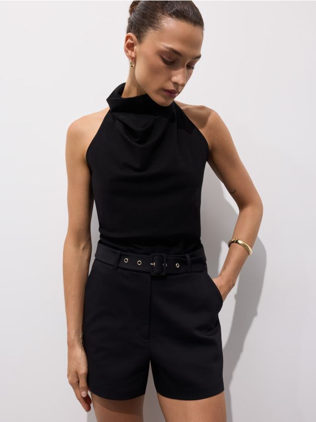 Mohito - Шорти с колан - черен