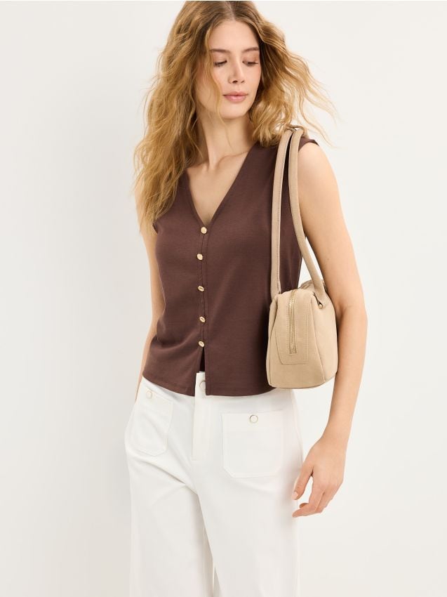 Mohito - Блуза с копчета - кафяво