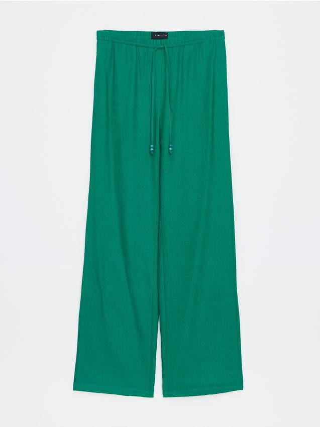 Mohito - Hlače s visokim udjelom lana - zelena