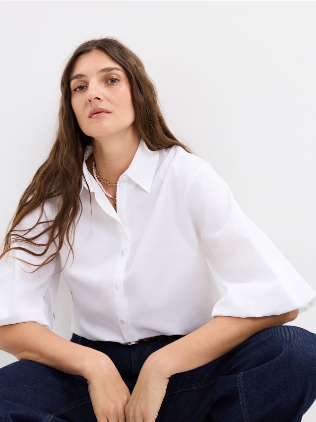 Cămașă cu mâneci bufante