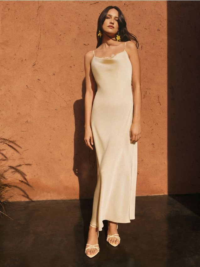 Rochie maxi din satin