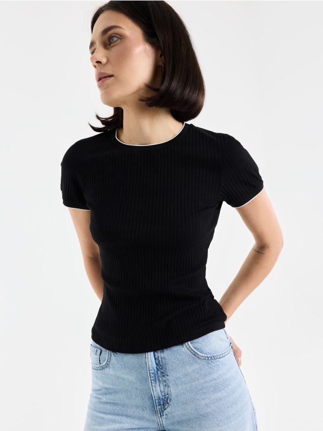 Mohito - Блуза на райе - черен