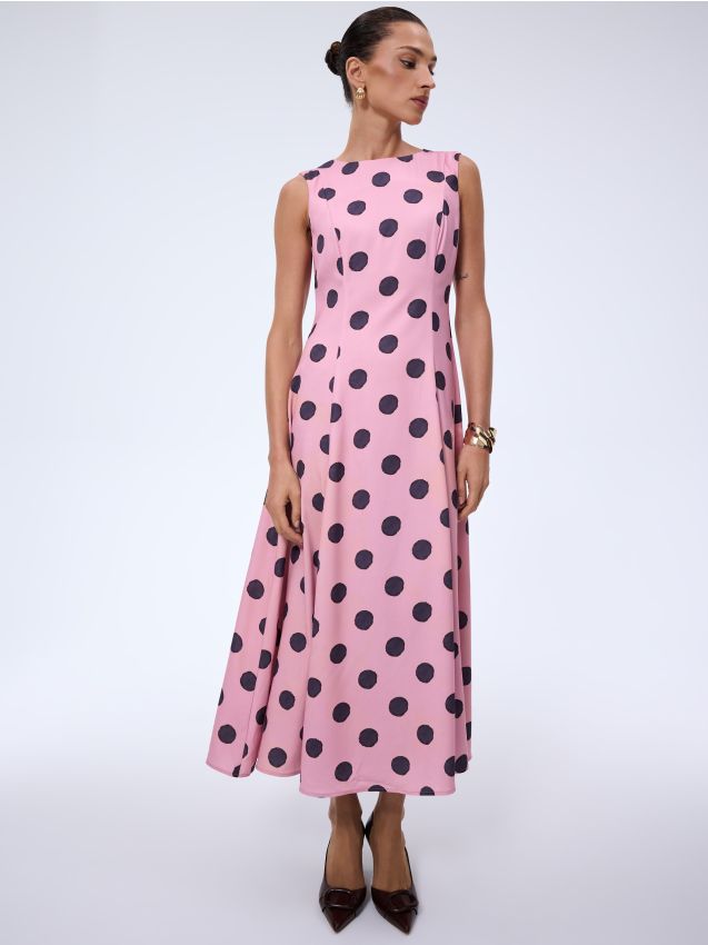 Rochie maxi cu puncte