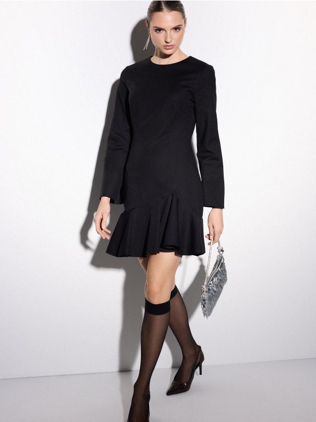 Rochie mini cu volan