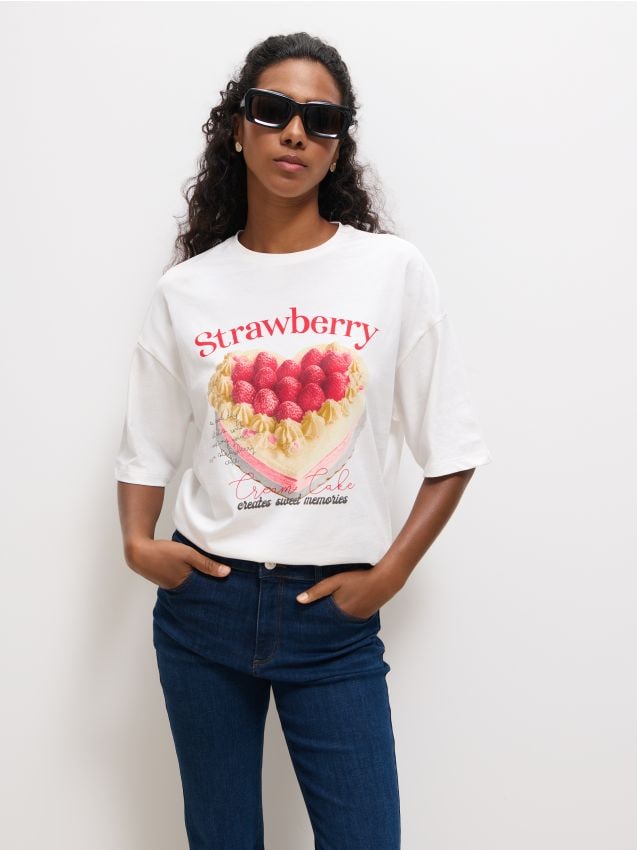 Tricou din bumbac cu imprimeu