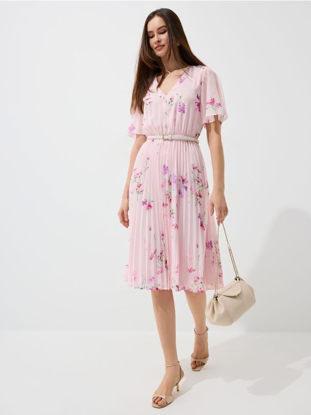 Rochie plisată midi