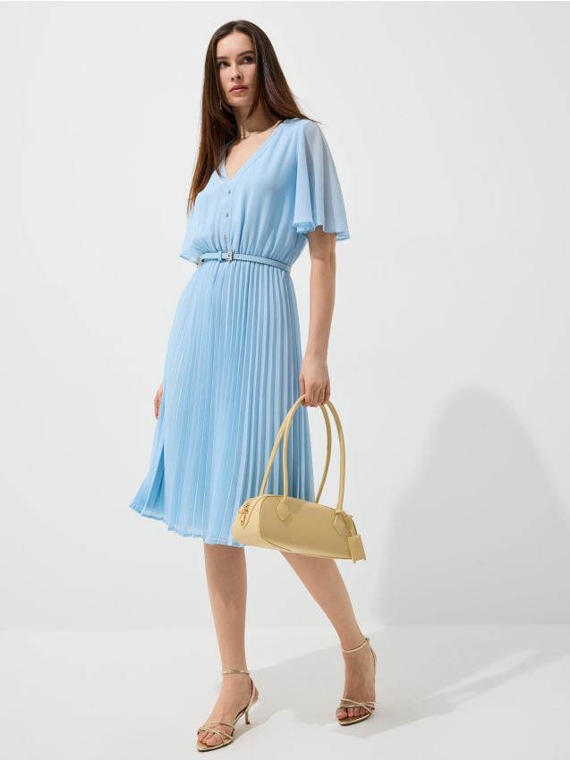 Rochie plisată midi