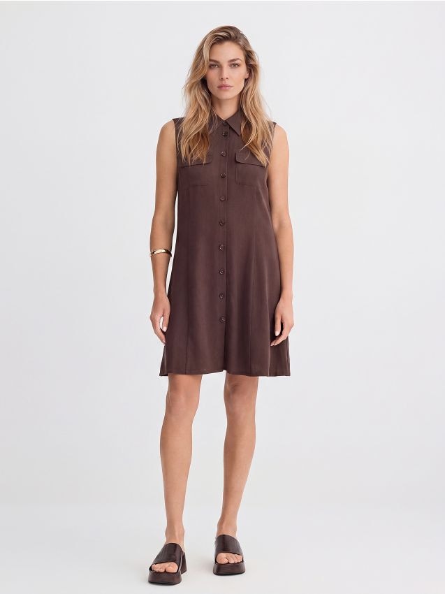 Rochie mini tip cămașă