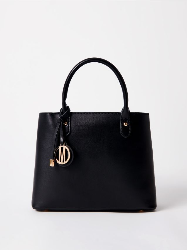 ほはほ Torebka city bag z brelokiem Kolor czarny - MOHITO - 5796I-99X