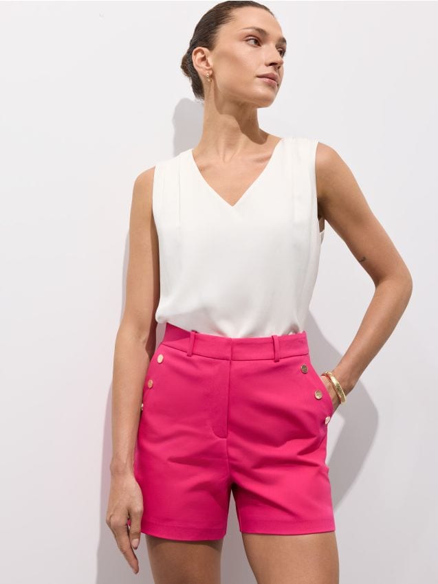 Mohito - Шорти с декоративни копчета - цикламено