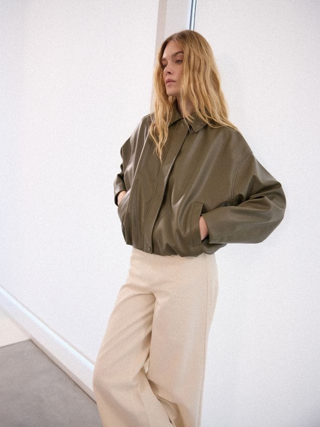 Mohito - Дънки с широк крачол - кремaво