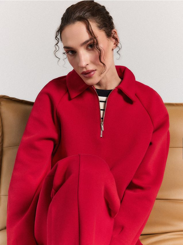 Bluză cu guler de cămașă