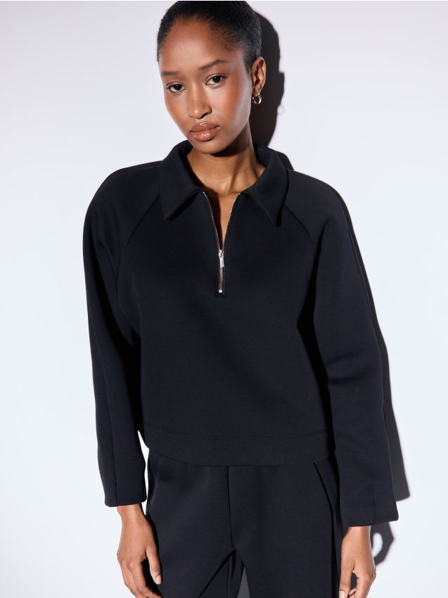 Mohito - Суитшърт с яка - черен