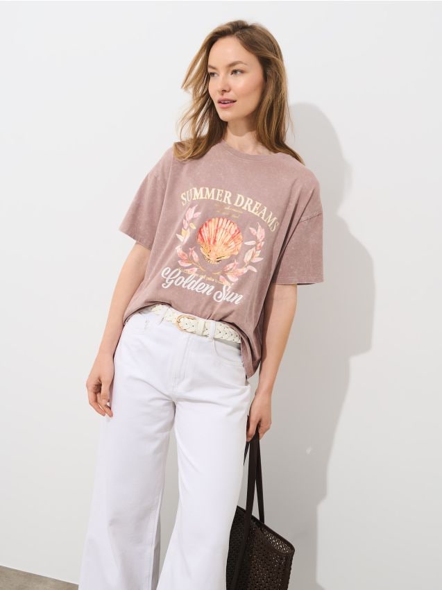 Tricou din bumbac cu imprimeu
