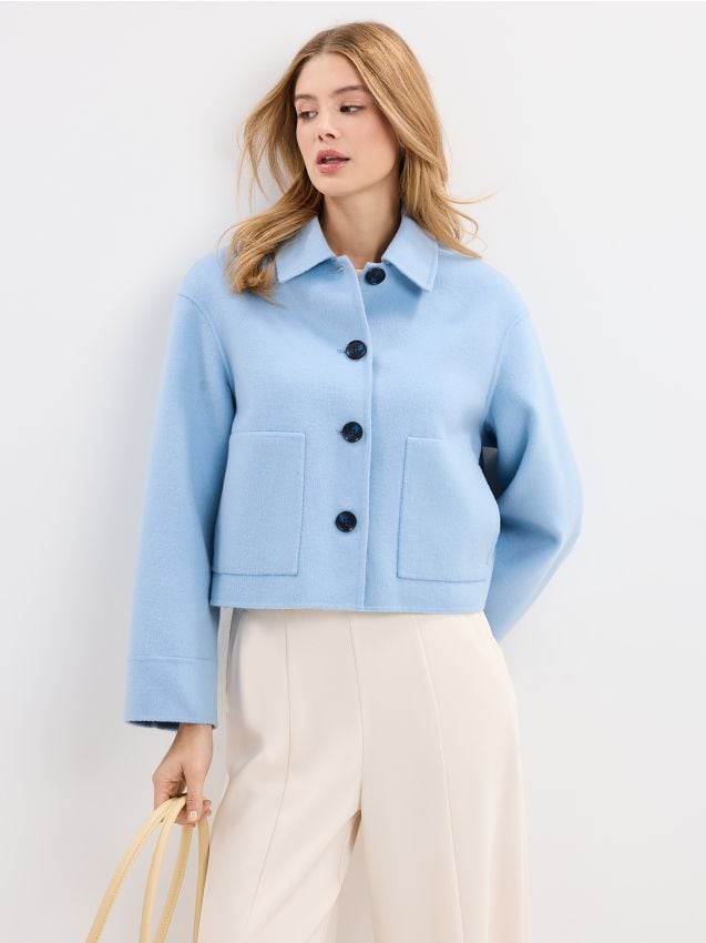 Mohito - Палто със съдържание на вълна - син