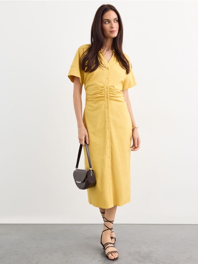 Rochie midi tip cămașă