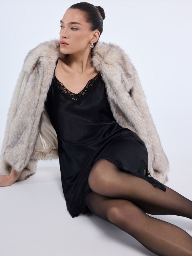 Rochie midi din satin