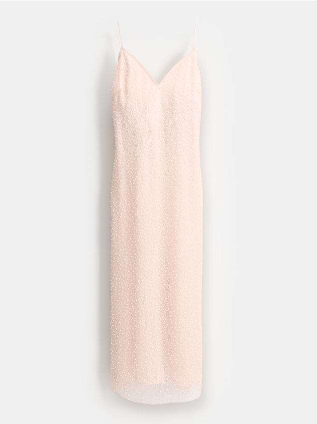 Rochie midi cu cusătură metalizată