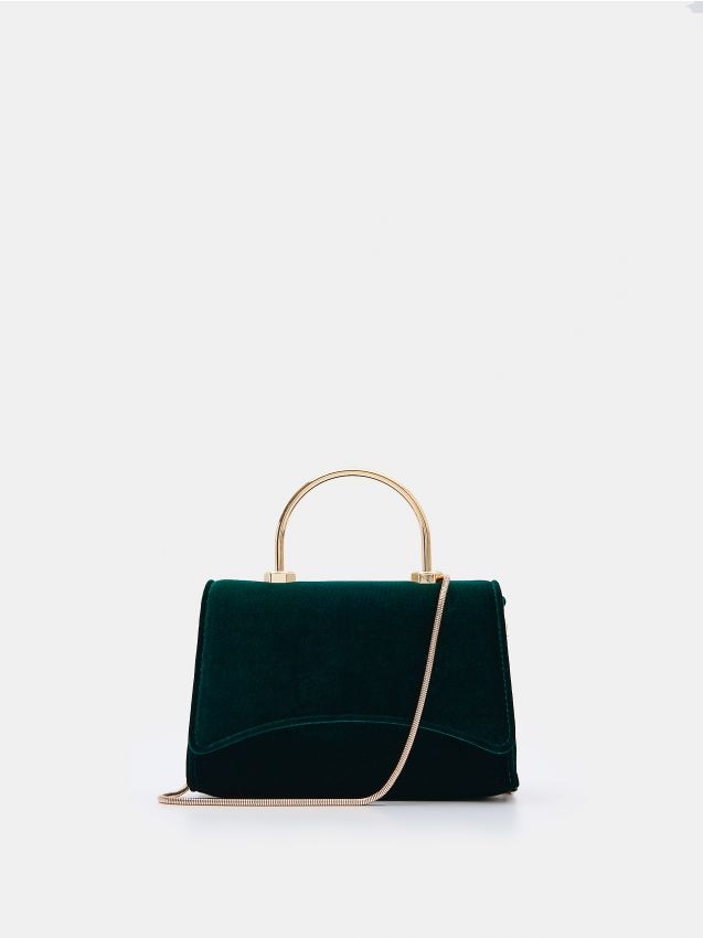 TAページ Czarna zamszowa torebka worek ZD4 Centrum Modnych Torebek